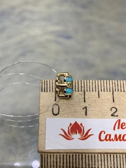 *Подвеска Бирюза Аризона цв Лимонное арт. 34557-312-441 (вес 0,81 г) - фото 153004