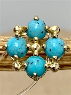 *Подвеска Бирюза Аризона цв Лимонное арт. 34557-312-441 (вес 0,81 г) - фото 153005