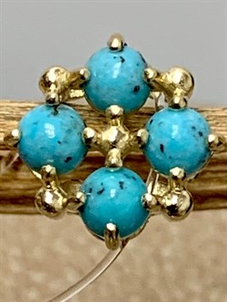 *Подвеска Бирюза Аризона цв Лимонное арт. 34557-312-441 (вес 0,81 г) - фото 153007