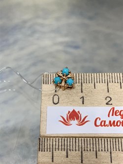 *Подвеска Бирюза Аризона цв Красное арт. 34563-112-372 (вес 0,66 г) - фото 153009