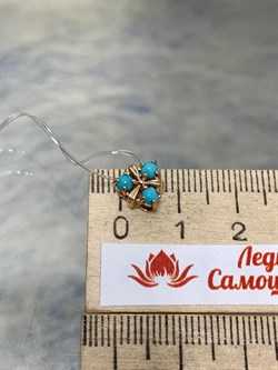 *Подвеска Бирюза Аризона цв Красное арт. 34563-112-372 (вес 0,66 г) - фото 153010