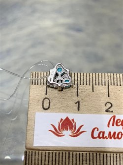 *Подвеска Бирюза Аризона цв Белое арт. 34563-212-388 (вес 0,67 г) - фото 153025