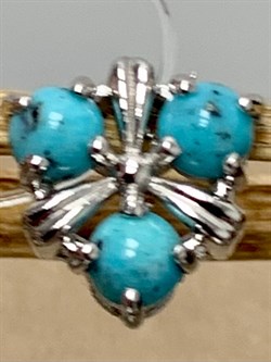 *Подвеска Бирюза Аризона цв Белое арт. 34563-212-388 (вес 0,67 г) - фото 153028