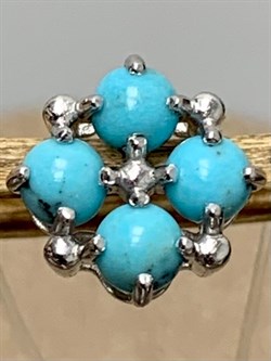 *Подвеска Бирюза Аризона цв Белое арт. 34557-212-370 (вес 0,78 г) - фото 153033