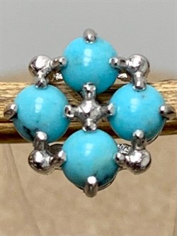 *Подвеска Бирюза Аризона цв Белое арт. 34557-212-370 (вес 0,78 г) - фото 153035