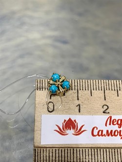 *Подвеска Бирюза Аризона цв Лимонное арт. 34563-312-386 (вес 0,66 г) - фото 153037