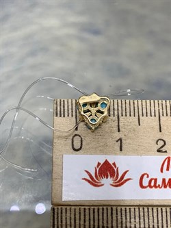 *Подвеска Бирюза Аризона цв Лимонное арт. 34563-312-386 (вес 0,66 г) - фото 153038