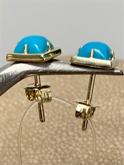 *Пусеты Бирюза Аризона цв Лимонное арт. 24694-312-418 (вес 1,63 г) - фото 153050 *Пусеты Бирюза Аризона цв Лимонное арт. 24694-312-418 (вес 1,63 г) - фото 153050