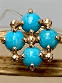 *Подвеска Бирюза Аризона цв Красное арт. 34557-112-393 (вес 0,79 г) - фото 153069