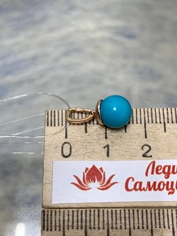 *Подвеска Бирюза Аризона цв Красное арт. 34691-112-050 (вес 1,26 г) - фото 153072