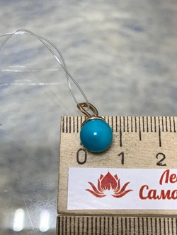 *Подвеска Бирюза Аризона цв Красное арт. 34691-112-050 (вес 1,26 г) - фото 153074