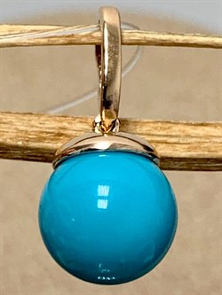 *Подвеска Бирюза Аризона цв Красное арт. 34691-112-050 (вес 1,26 г) - фото 153075