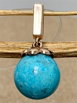 *Подвеска Бирюза Аризона цв Красное арт. 34757-112-439 (вес 1,04 г) - фото 153083