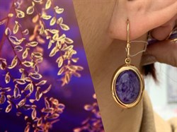 *Серьги Петли Чароит цв Красное арт. 2790962-121-214 вес 8,58 г - фото 154133 *Серьги Петли Чароит цв Красное арт. 2790962-121-214 вес 8,58 г - фото 154133