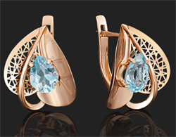 *Серьги Топаз цв Красное арт. 02-3837-00-201-1110-46-538 (вес 3,94 г) - фото 15457 *Серьги Топаз цв Красное арт. 02-3837-00-201-1110-46-538 (вес 3,94 г) - фото 15457