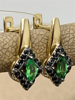 *Серьги Микс Цаворит Шпинель цв Лимонное арт. 23887-332-569 (вес 2,77 г) - фото 156265 *Серьги Микс Цаворит Шпинель цв Лимонное арт. 23887-332-569 (вес 2,77 г) - фото 156265