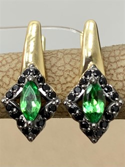 *Серьги Микс Цаворит Шпинель цв Лимонное арт. 23887-332-569 (вес 2,77 г) - фото 156266 *Серьги Микс Цаворит Шпинель цв Лимонное арт. 23887-332-569 (вес 2,77 г) - фото 156266