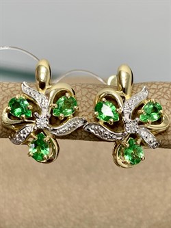 *Серьги Цаворит цв Лимонное арт. 24138-332-424 (вес 3,38 г) - фото 156519 *Серьги Цаворит цв Лимонное арт. 24138-332-424 (вес 3,38 г) - фото 156519