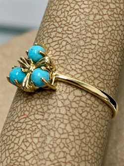 *Кольцо р.17,5 Бирюза Аризона цв Лимонное арт. 14563-312-192 (вес 1,19 г) - фото 156544