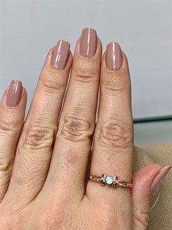 *Кольцо р.18,5 Апатит цв Красное арт. 14111-143-120 (вес 1,26 г) - фото 156560 *Кольцо р.18,5 Апатит цв Красное арт. 14111-143-120 (вес 1,26 г) - фото 156560