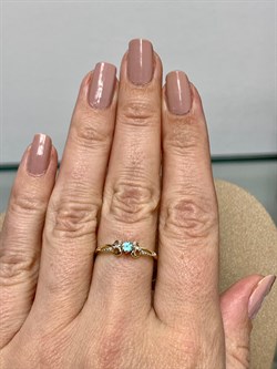 *Кольцо р.17,5 Апатит цв Лимонное арт. 14111-343-996 (вес 1,17 г) - фото 156610 *Кольцо р.17,5 Апатит цв Лимонное арт. 14111-343-996 (вес 1,17 г) - фото 156610