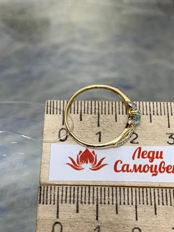 *Кольцо р.17,5 Апатит цв Лимонное арт. 14111-343-996 (вес 1,17 г) - фото 156613 *Кольцо р.17,5 Апатит цв Лимонное арт. 14111-343-996 (вес 1,17 г) - фото 156613