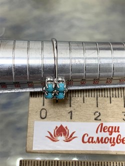 *Кольцо р.18 Бирюза Аризона цв Белое арт. 14557-212-159 (вес 1,36 г) - фото 156634 *Кольцо р.18 Бирюза Аризона цв Белое арт. 14557-212-159 (вес 1,36 г) - фото 156634