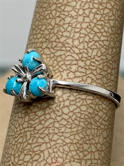 *Кольцо р.17 Бирюза Аризона цв Белое арт. 14563-212-178 (вес 1,18 г) - фото 156646 *Кольцо р.17 Бирюза Аризона цв Белое арт. 14563-212-178 (вес 1,18 г) - фото 156646