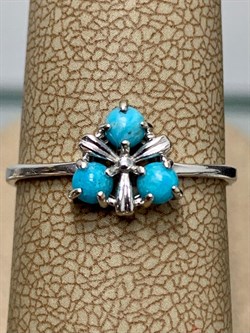 *Кольцо р.17 Бирюза Аризона цв Белое арт. 14563-212-178 (вес 1,18 г) - фото 156648 *Кольцо р.17 Бирюза Аризона цв Белое арт. 14563-212-178 (вес 1,18 г) - фото 156648