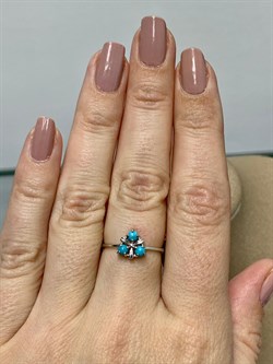 *Кольцо р.17 Бирюза Аризона цв Белое арт. 14563-212-178 (вес 1,18 г) - фото 156649 *Кольцо р.17 Бирюза Аризона цв Белое арт. 14563-212-178 (вес 1,18 г) - фото 156649