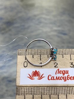 *Кольцо р.17 Бирюза Аризона цв Белое арт. 14563-212-178 (вес 1,18 г) - фото 156652 *Кольцо р.17 Бирюза Аризона цв Белое арт. 14563-212-178 (вес 1,18 г) - фото 156652