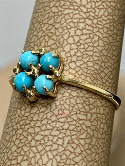 *Кольцо р.17,5 Бирюза Аризона цв Лимонное арт. 14557-312-134 (вес 1,24 г) - фото 156692