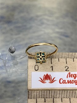 *Кольцо р.17,5 Бирюза Аризона цв Лимонное арт. 14557-312-134 (вес 1,24 г) - фото 156695