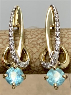 *Серьги Апатит цв Лимонное арт. 24111-343-177 (вес 1,82 г) - фото 156730