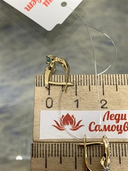 *Серьги Апатит цв Лимонное арт. 24111-343-177 (вес 1,82 г) - фото 156732