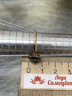 *Кольцо р.18 Микс Цаворит Шпинель цв Красное арт. 13887-132-494 (вес 2,03 г) - фото 156736