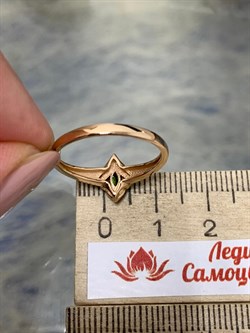 *Кольцо р.18 Микс Цаворит Шпинель цв Красное арт. 13887-132-494 (вес 2,03 г) - фото 156742