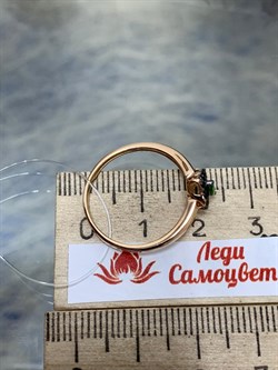 *Кольцо р.18 Микс Цаворит Шпинель цв Красное арт. 13887-132-494 (вес 2,03 г) - фото 156744