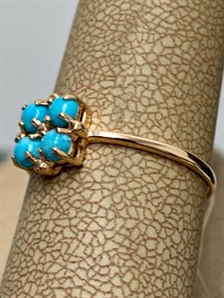 *Кольцо р.18,5 Бирюза Аризона цв Красное арт. 14557-112-667 (вес 1,33 г) - фото 156773