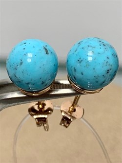 *Пусеты Бирюза Аризона цв Красное арт. 24691-112-483 (вес 2,22 г) - фото 156801 *Пусеты Бирюза Аризона цв Красное арт. 24691-112-483 (вес 2,22 г) - фото 156801