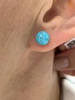 *Пусеты Бирюза Аризона цв Красное арт. 24691-112-483 (вес 2,22 г) - фото 156803 *Пусеты Бирюза Аризона цв Красное арт. 24691-112-483 (вес 2,22 г) - фото 156803