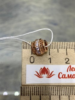 *Подвеска Шарм Белый Фианит арт. п3-988з200-084 (Вес 0,99 г) - фото 156875