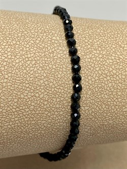 *Браслет р.19 иск Черная Шпинель арт. БШП1-559-910 Вес 2,31 г - фото 157215 *Браслет р.19 иск Черная Шпинель арт. БШП1-559-910 Вес 2,31 г - фото 157215