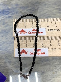 *Браслет р.19 иск Черная Шпинель арт. БШП1-559-910 Вес 2,31 г - фото 157216 *Браслет р.19 иск Черная Шпинель арт. БШП1-559-910 Вес 2,31 г - фото 157216