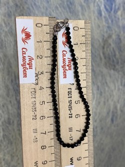 *Браслет р.19 иск Черная Шпинель арт. БШП1-559-910 Вес 2,31 г - фото 157217 *Браслет р.19 иск Черная Шпинель арт. БШП1-559-910 Вес 2,31 г - фото 157217