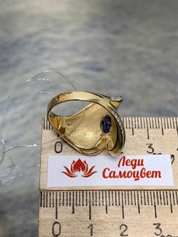 *Кольцо р.19,5 Танзанит цв Лимонное арт. 1-106-728-31-038 вес 7,77 г - фото 157968