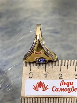 *Кольцо р.19,5 Танзанит цв Лимонное арт. 1-106-728-31-038 вес 7,77 г - фото 157969