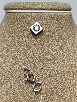 *Колье р.38 Белый Фианит арт. с1.04.01.00-245 Вес 0,92 г - фото 158619