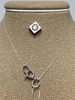 *Колье р.38 Белый Фианит арт. с1.04.01.00-245 Вес 0,92 г - фото 158620