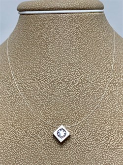 *Колье р.38 Белый Фианит арт. с1.04.01.00-245 Вес 0,92 г - фото 158621